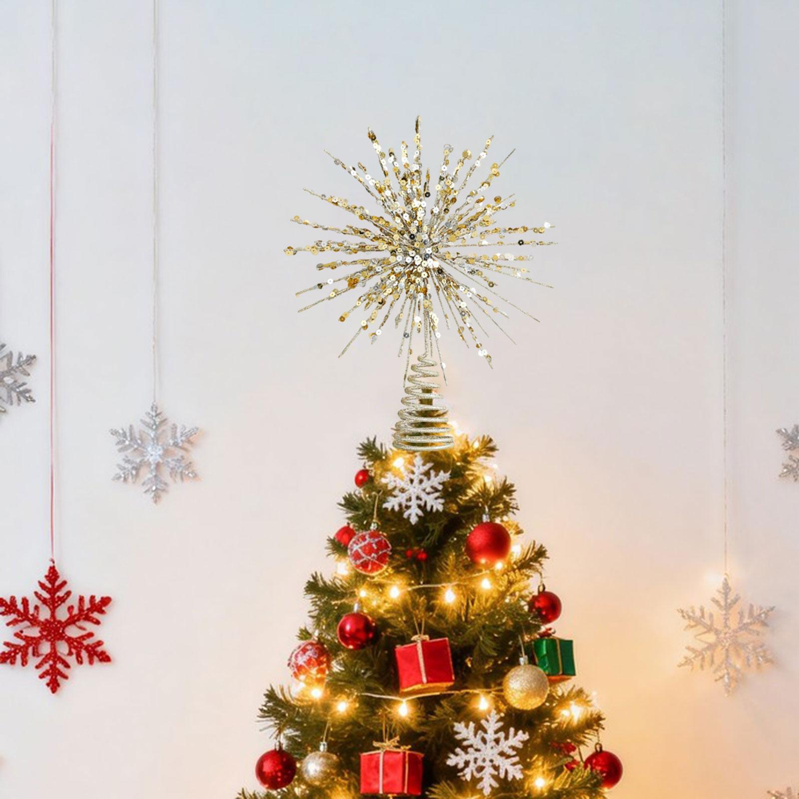 Star Tree Topper - Christmas Tree Topper Ornament Glitter Decoration