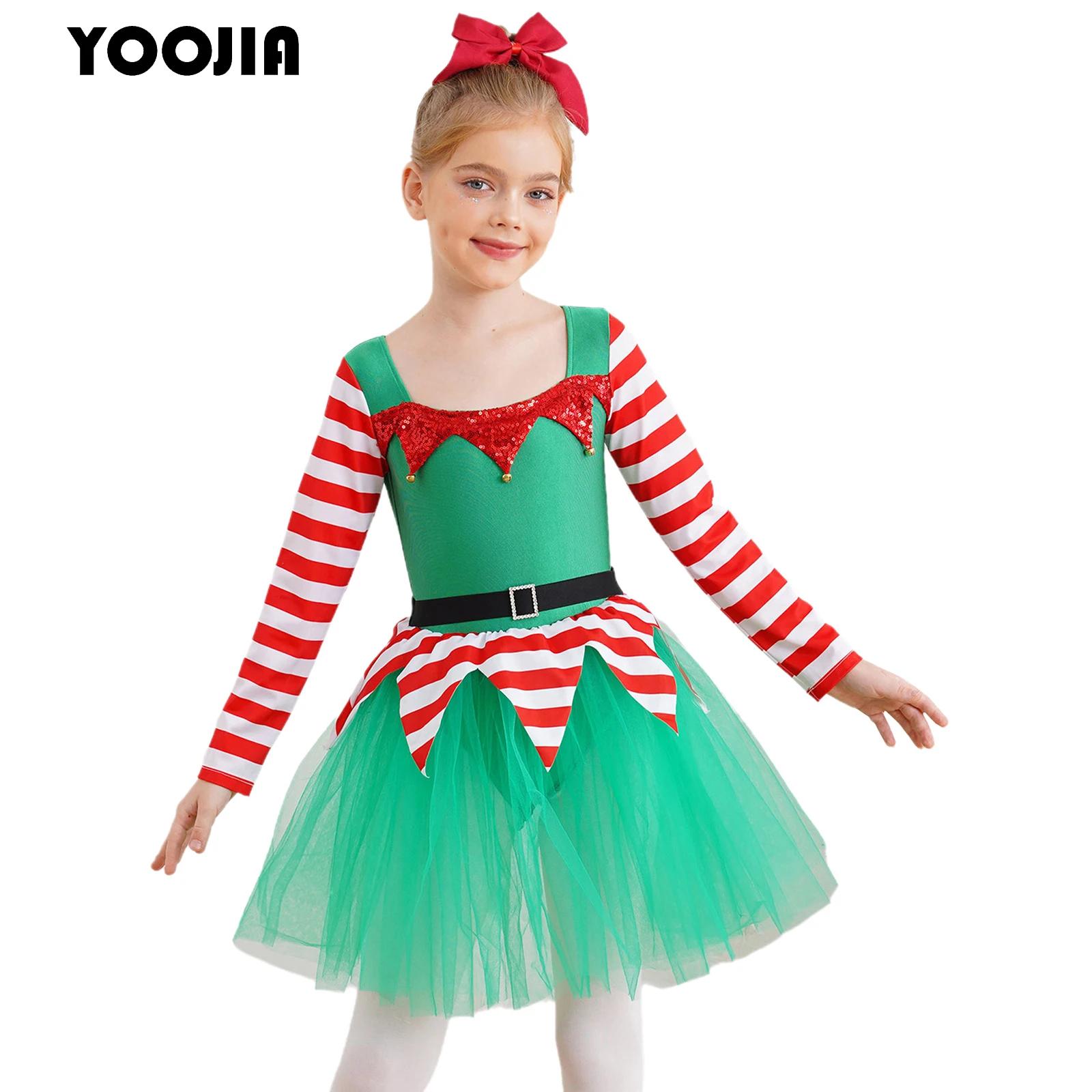 Elf Costume Christmas - Princess Party Girls Santa Claus Elf