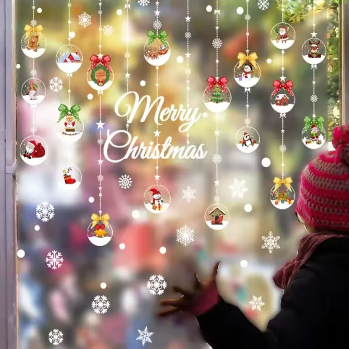 Snowflake Window Decal - 1PC - Merry Christmas Window Sticker