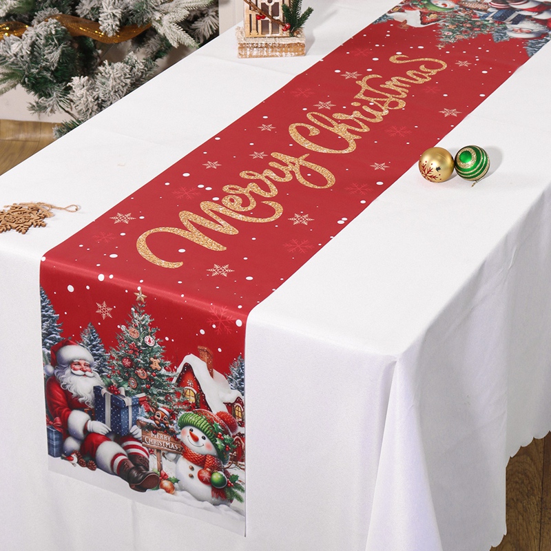 Christmas Santa Snowman Table  - Christmas Table Runner 리뷰 및 가격