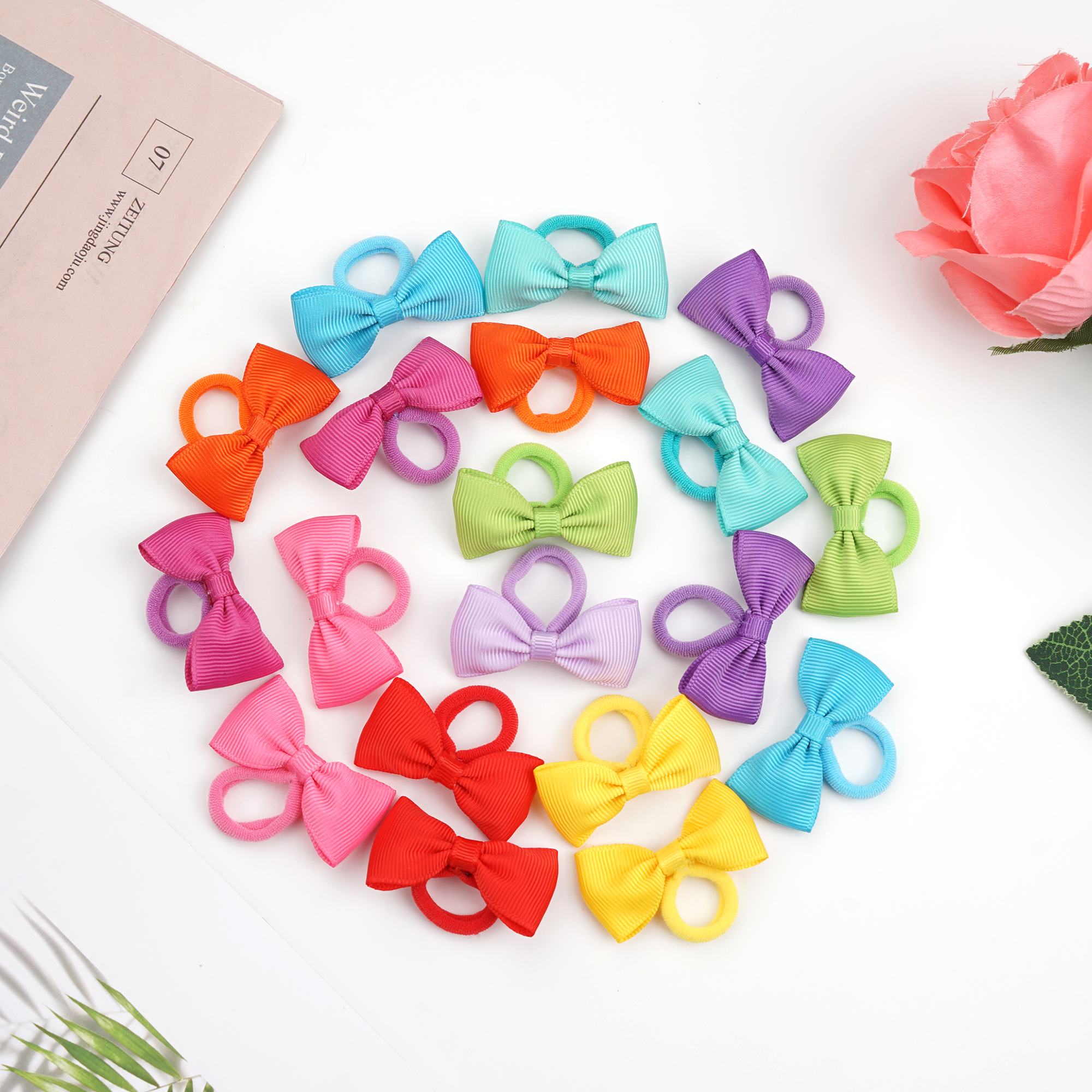 40/60/80 Baby Girls Hair Ties  - Ribbon Bow Gift 리뷰 및 가격