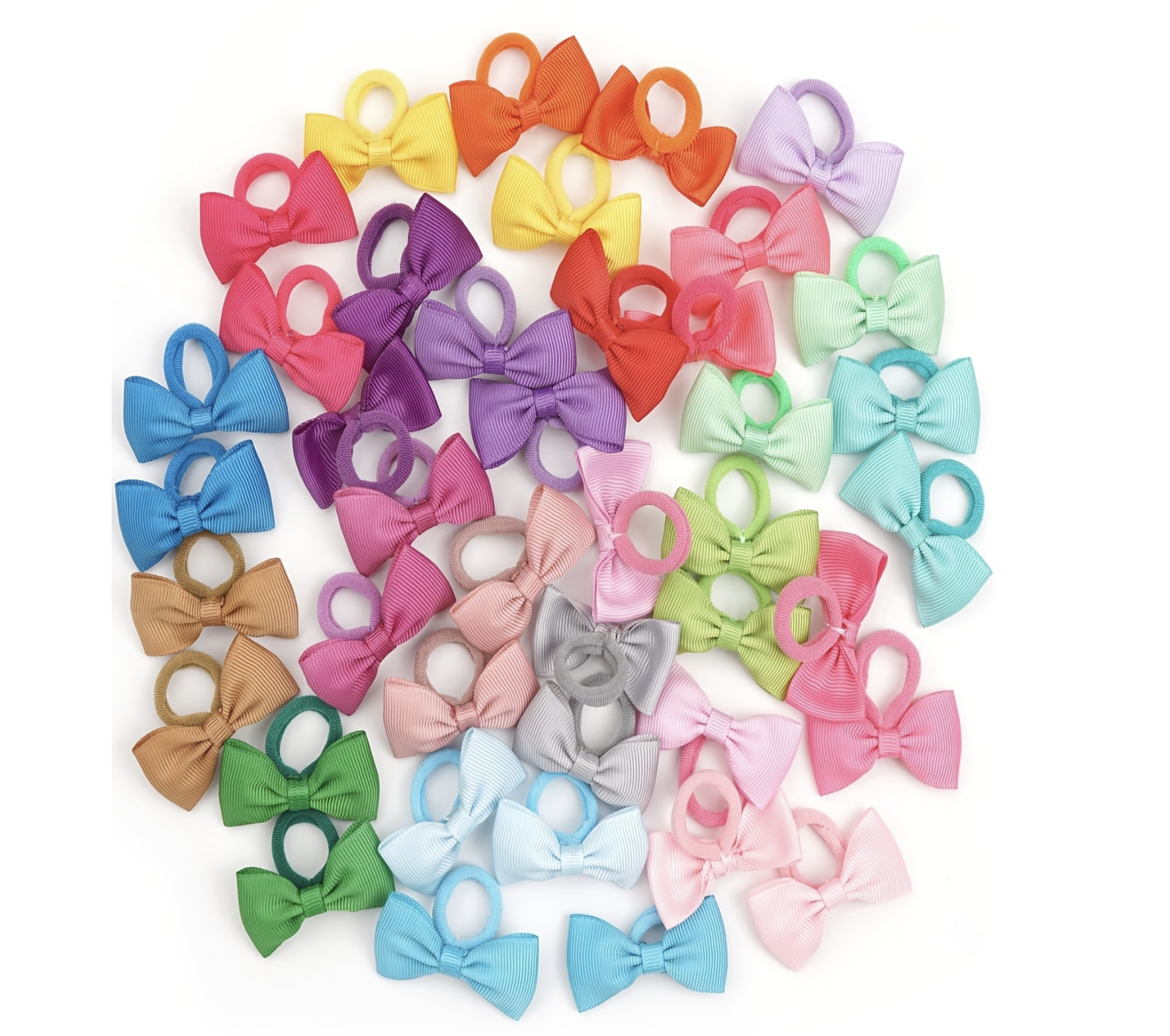 40/60/80 Baby Girls Hair Ties  - Ribbon Bow Gift 리뷰 및 가격