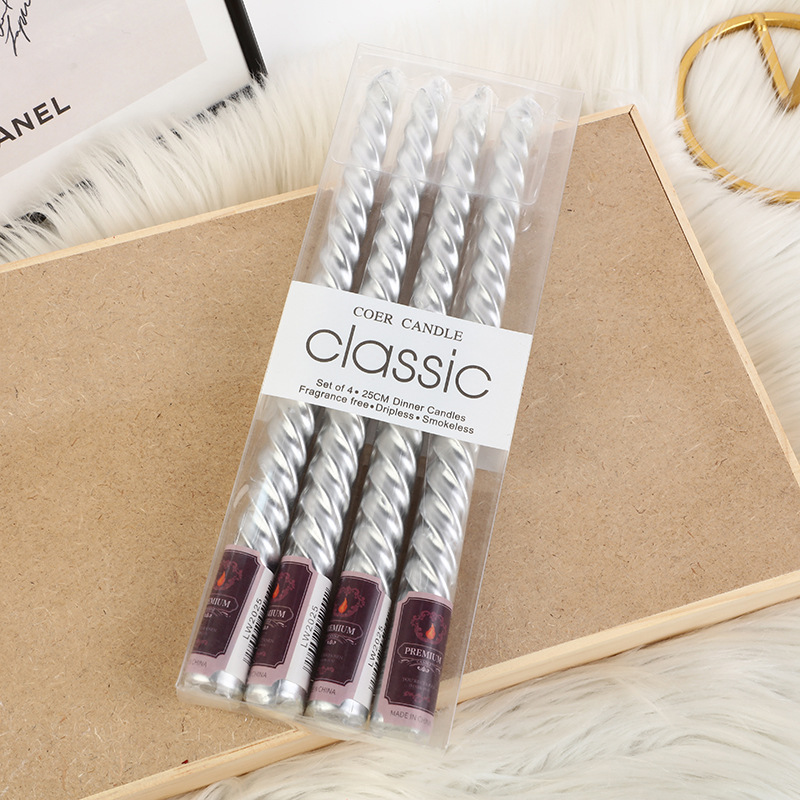 4pcs European-style Long-pole  - Holiday Candle Set 리뷰 및 가격