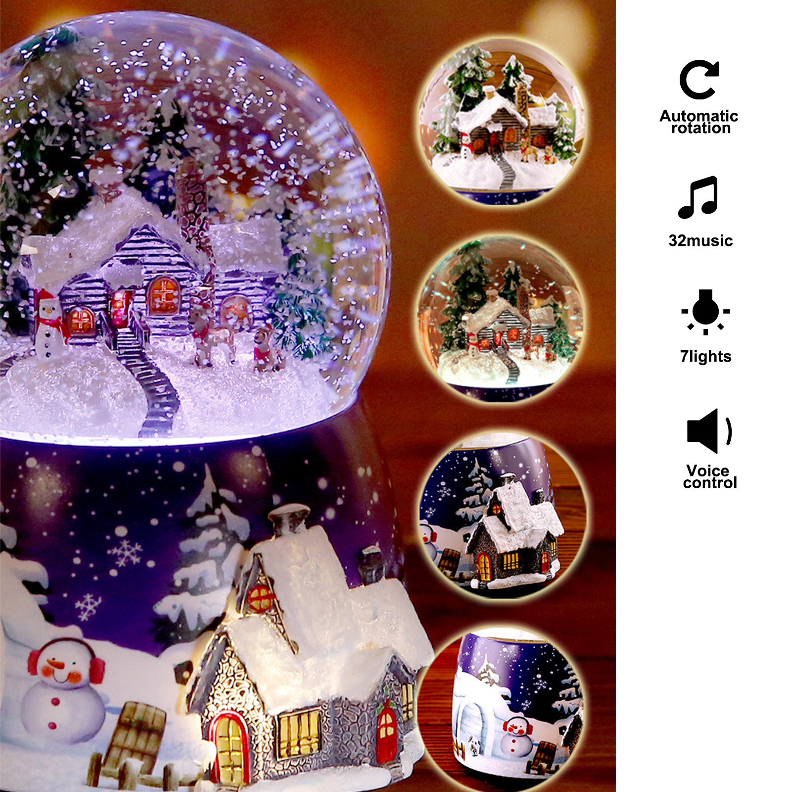 1 Pcs Resin Music Box Crystal  - Snow Globe Musical 리뷰 및 가격