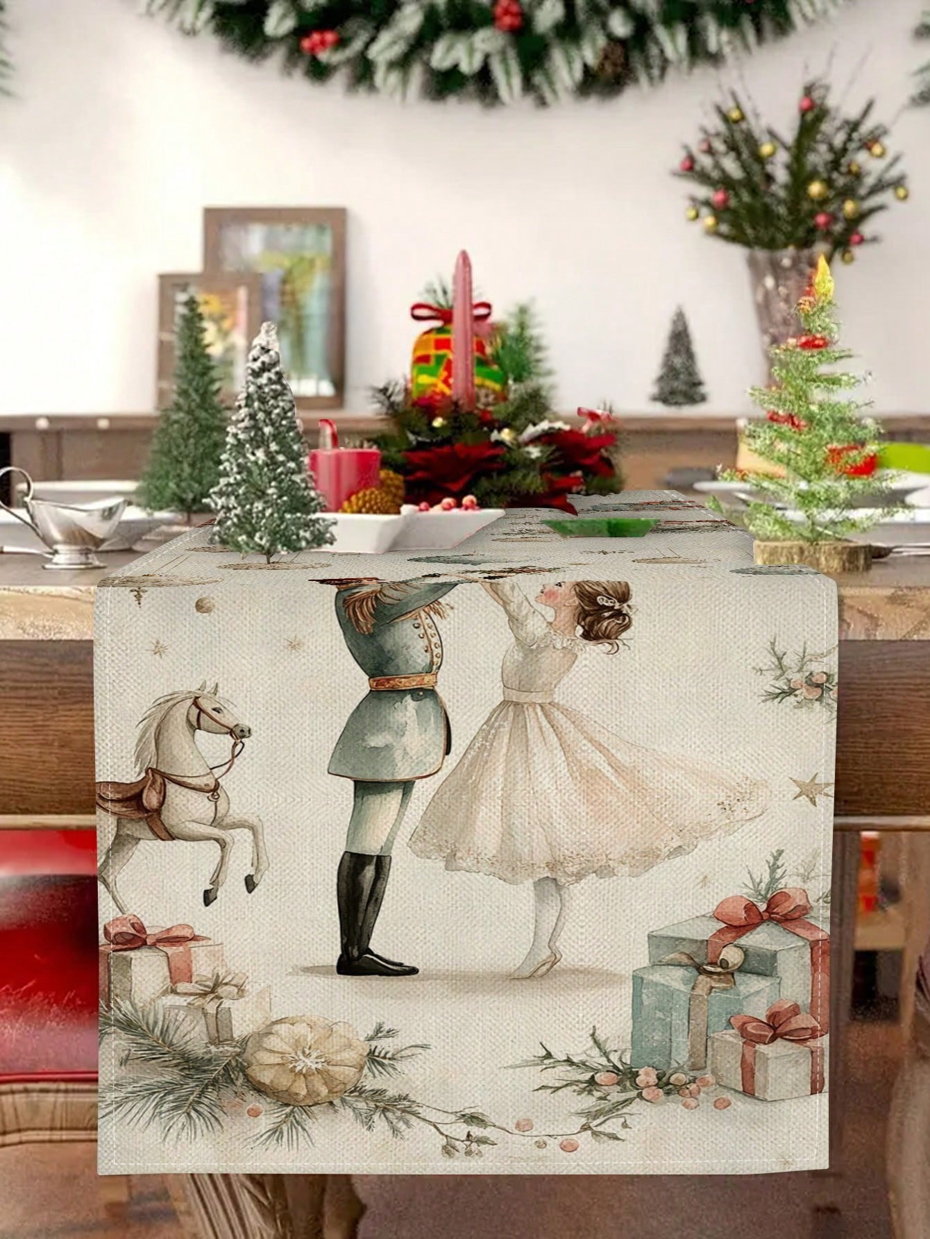 1pc Christmas Nutcracker & Bal - Christmas Table Runner 리뷰 및 가격