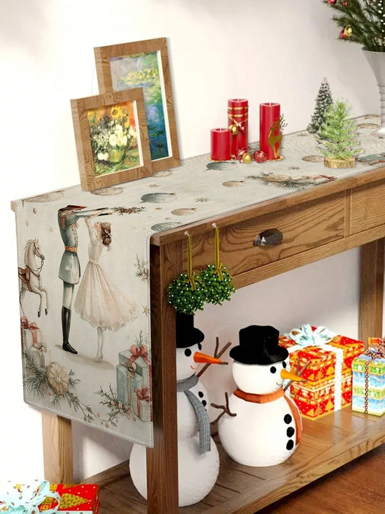 1pc Christmas Nutcracker & Bal - Christmas Table Runner 리뷰 및 가격