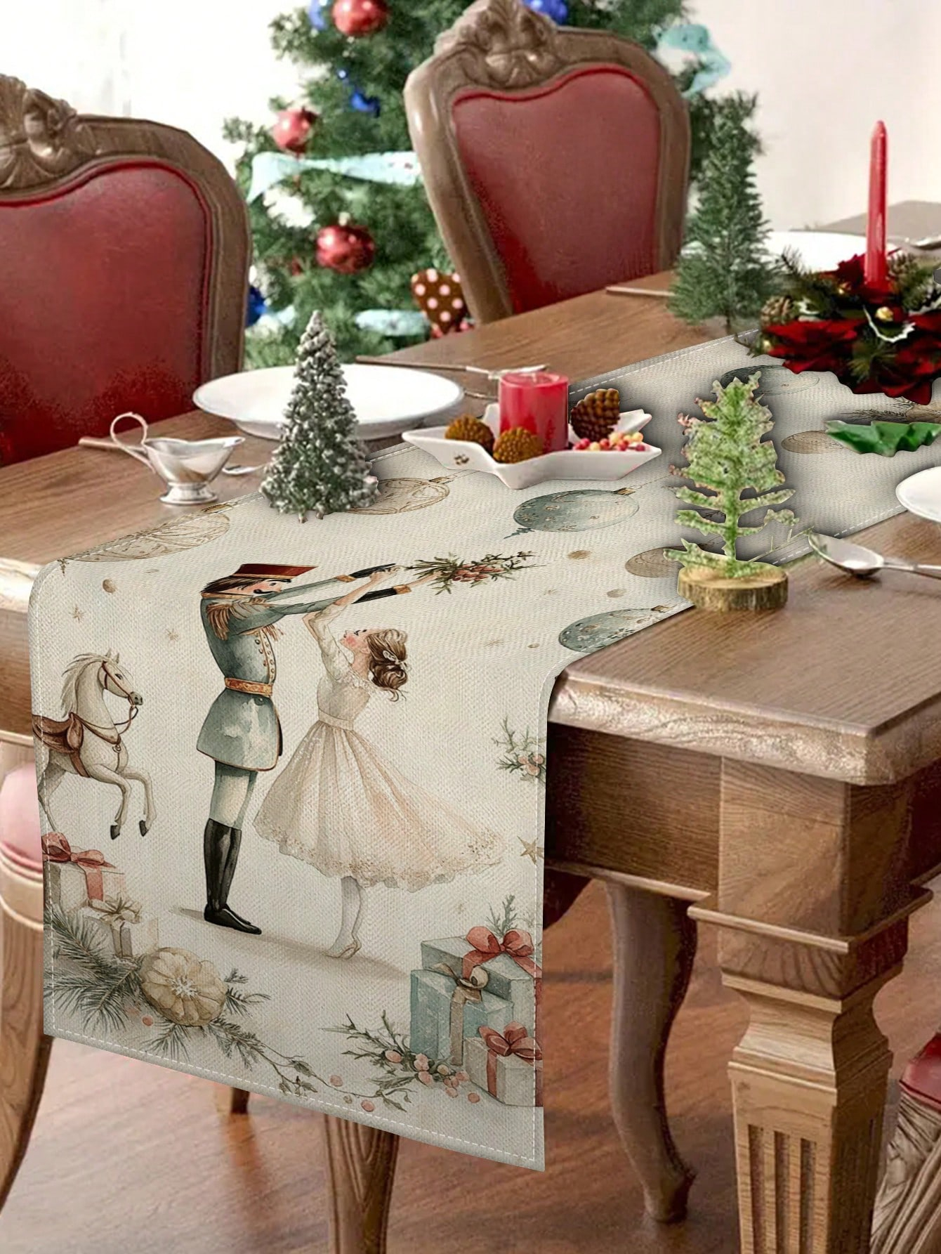 1pc Christmas Nutcracker & Bal - Christmas Table Runner 리뷰 및 가격