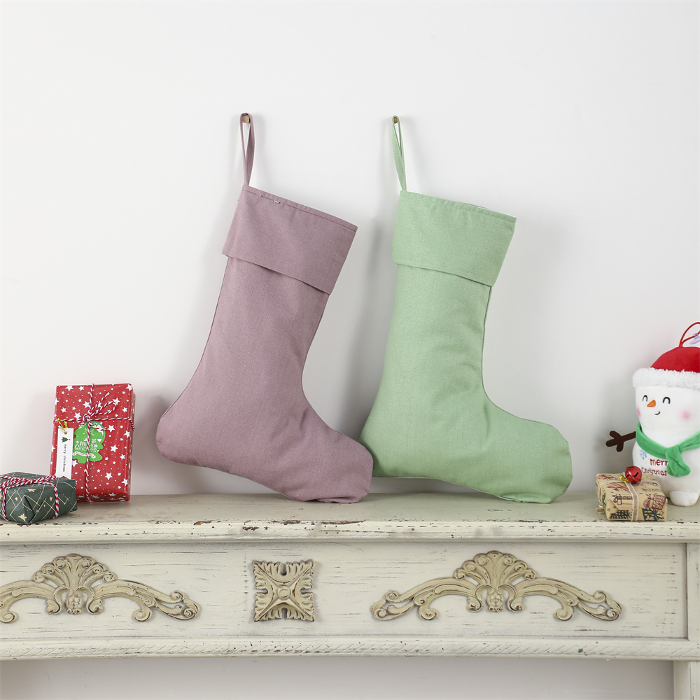 Linen Christmas Stocking Xmas  - Christmas Stocking Hanging 리뷰 및 가격