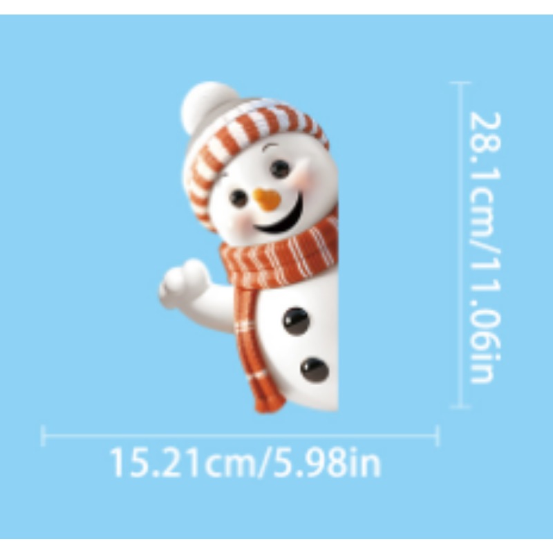 Snowman Snowflake Elk Christma - Snowflake Window Decal 리뷰 및 가격