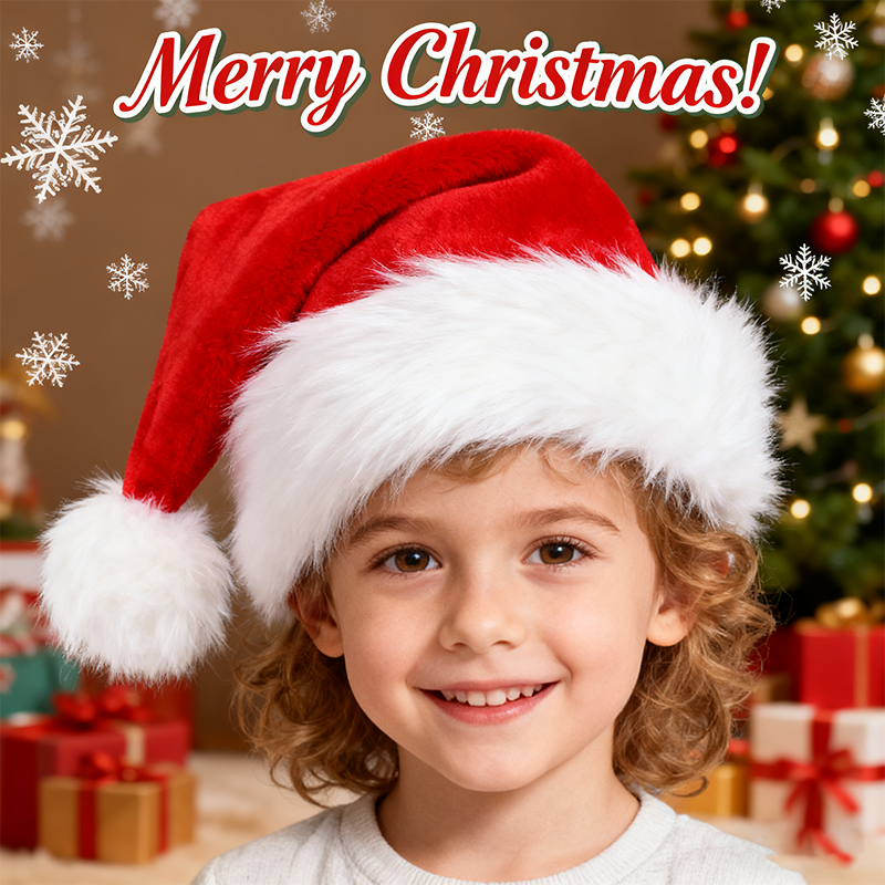 Christmas Santa Hat Xmas Long  - Santa Hat Plush 리뷰 및 가격