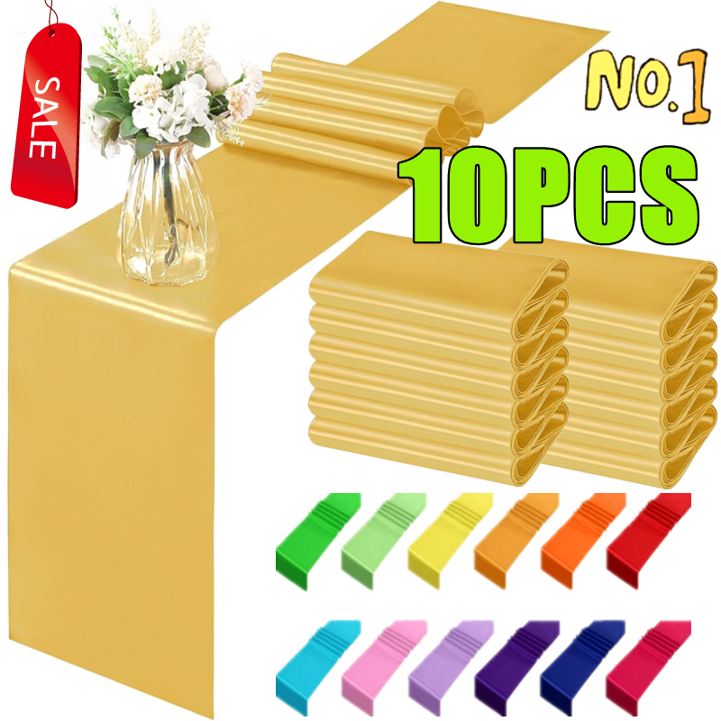 New 10-1PC Shiny Satin Banquet - Christmas Table Runner 리뷰 및 가격