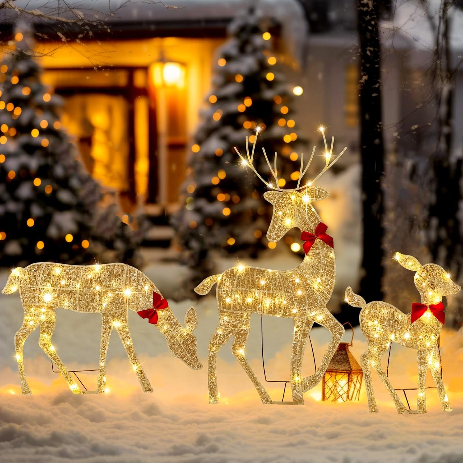 2D Lighted Reindeer Christmas  - Christmas Lights Outdoor 리뷰 및 가격