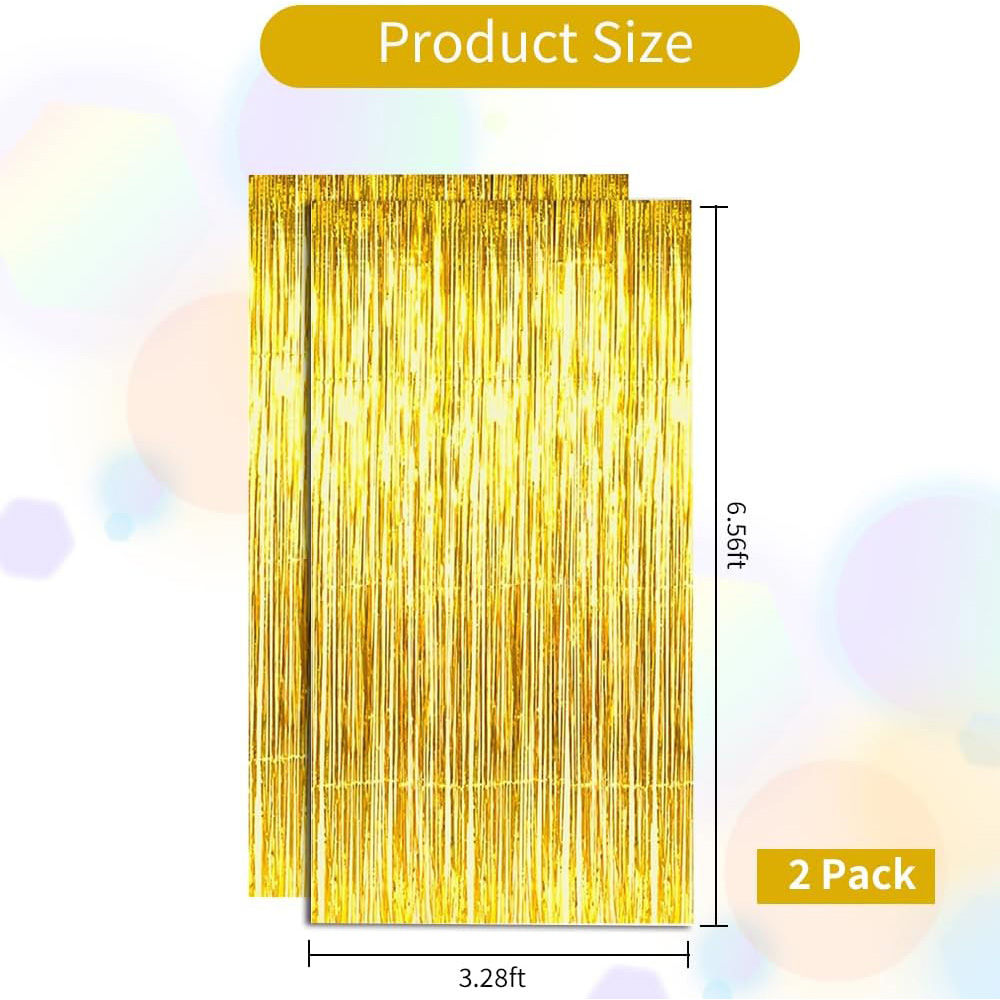 2Pack Gold Metallic Foil Tinse - Tinsel Garland Decoration 리뷰 및 가격