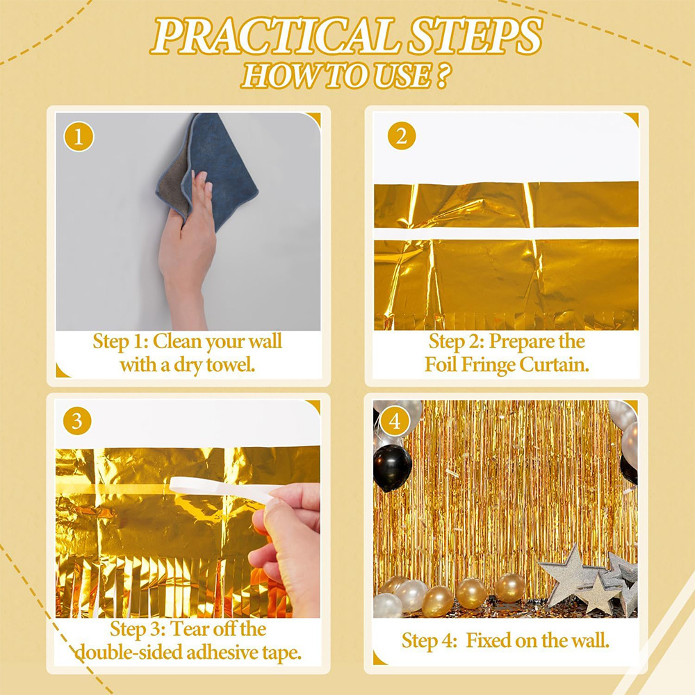 2Pack Gold Metallic Foil Tinse - Tinsel Garland Decoration 리뷰 및 가격