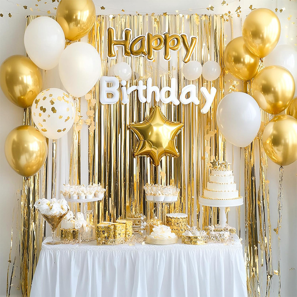2Pack Gold Metallic Foil Tinse - Tinsel Garland Decoration 리뷰 및 가격