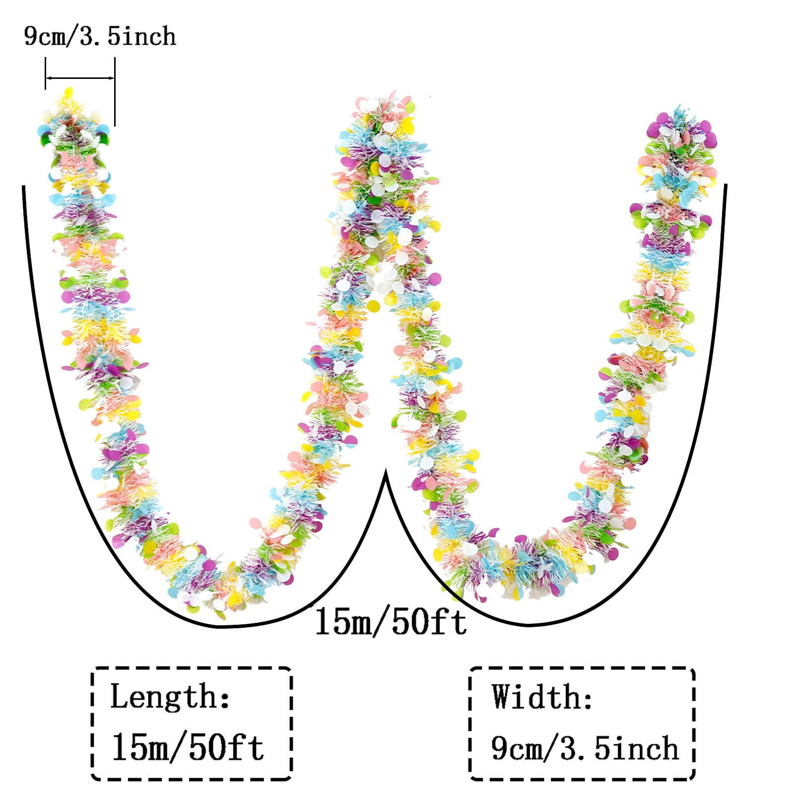 Easter Garland Decor 2PCS Glit - Tinsel Garland Decoration 리뷰 및 가격