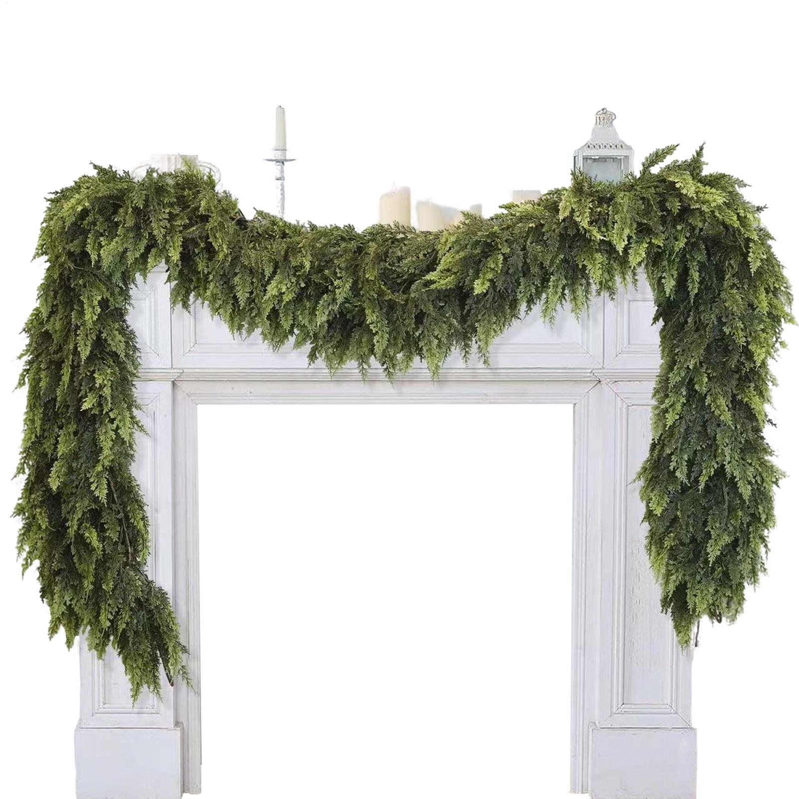 Christmas Garlands Artificial  - Christmas Wreath Fake 리뷰 및 가격