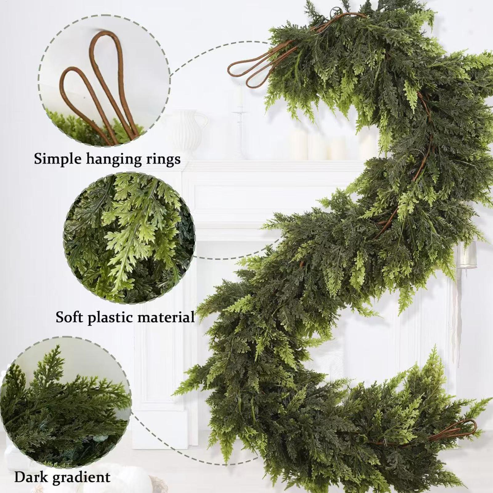 Christmas Garlands Artificial  - Christmas Wreath Fake 리뷰 및 가격