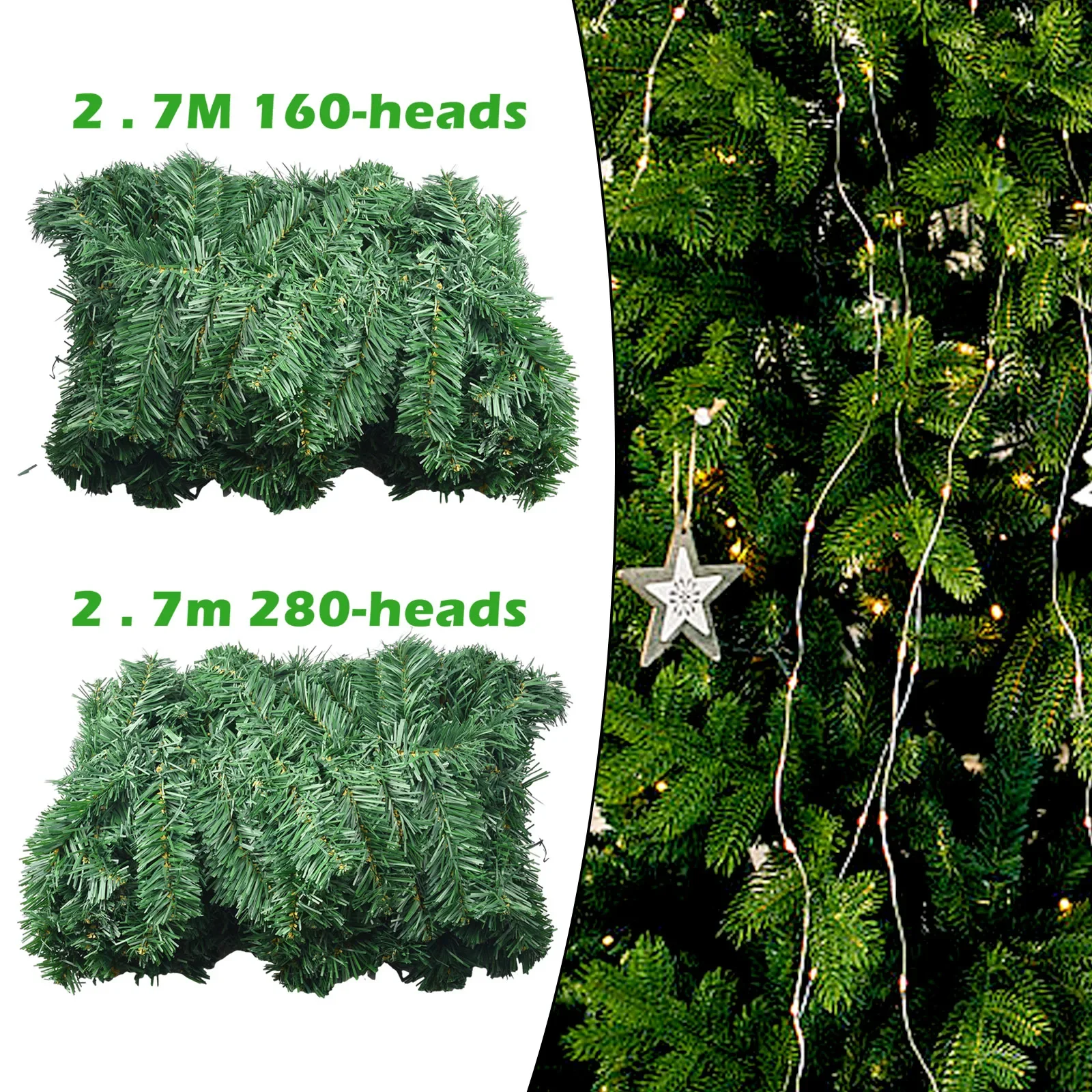 2.7M Artificial Green Christma - Christmas Wreath Fake 리뷰 및 가격