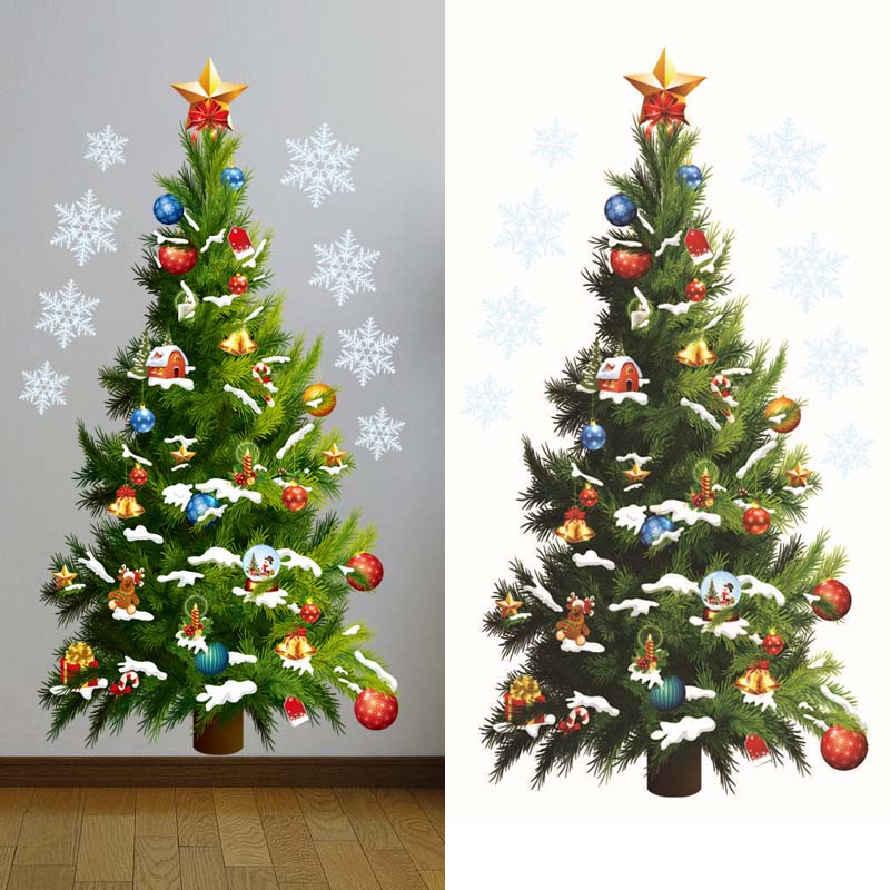 Christmas Tree Wall Stickers G - Snowflake Window Decal 리뷰 및 가격