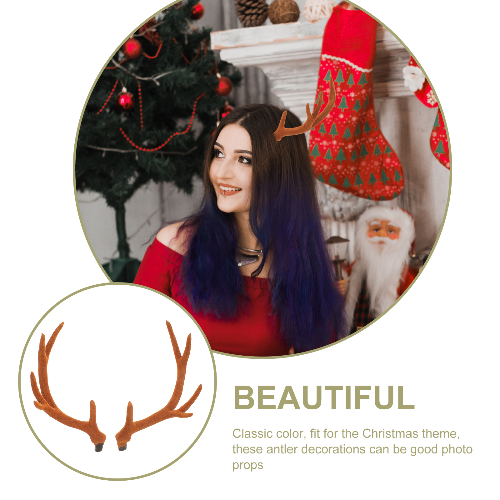 17CM Brown Reindeer Antlers Si - Reindeer Antlers Headband 리뷰 및 가격