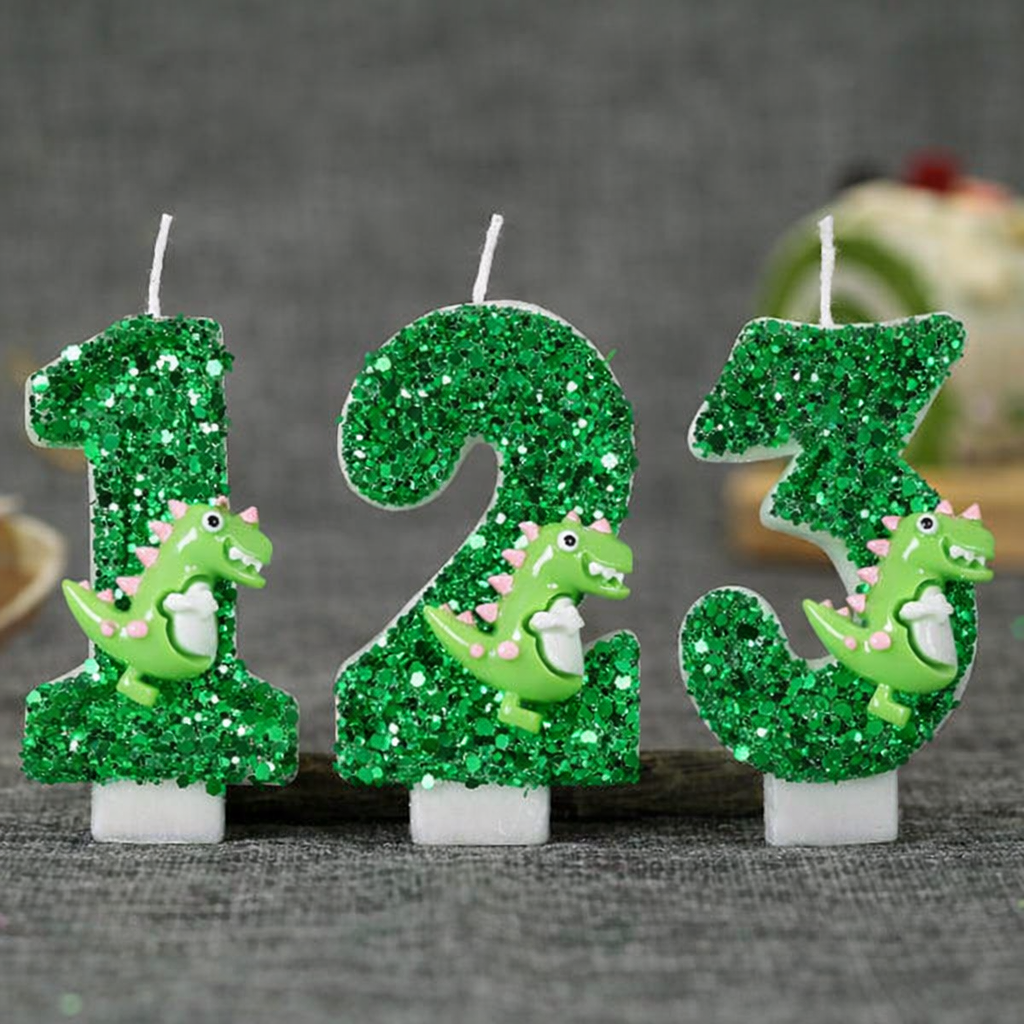 Cartoon Dinosaur Digital Birth - Holiday Candle Set 리뷰 및 가격