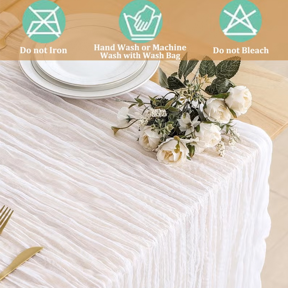 90x400CM Cheesecloth Table Run - Christmas Table Runner 리뷰 및 가격