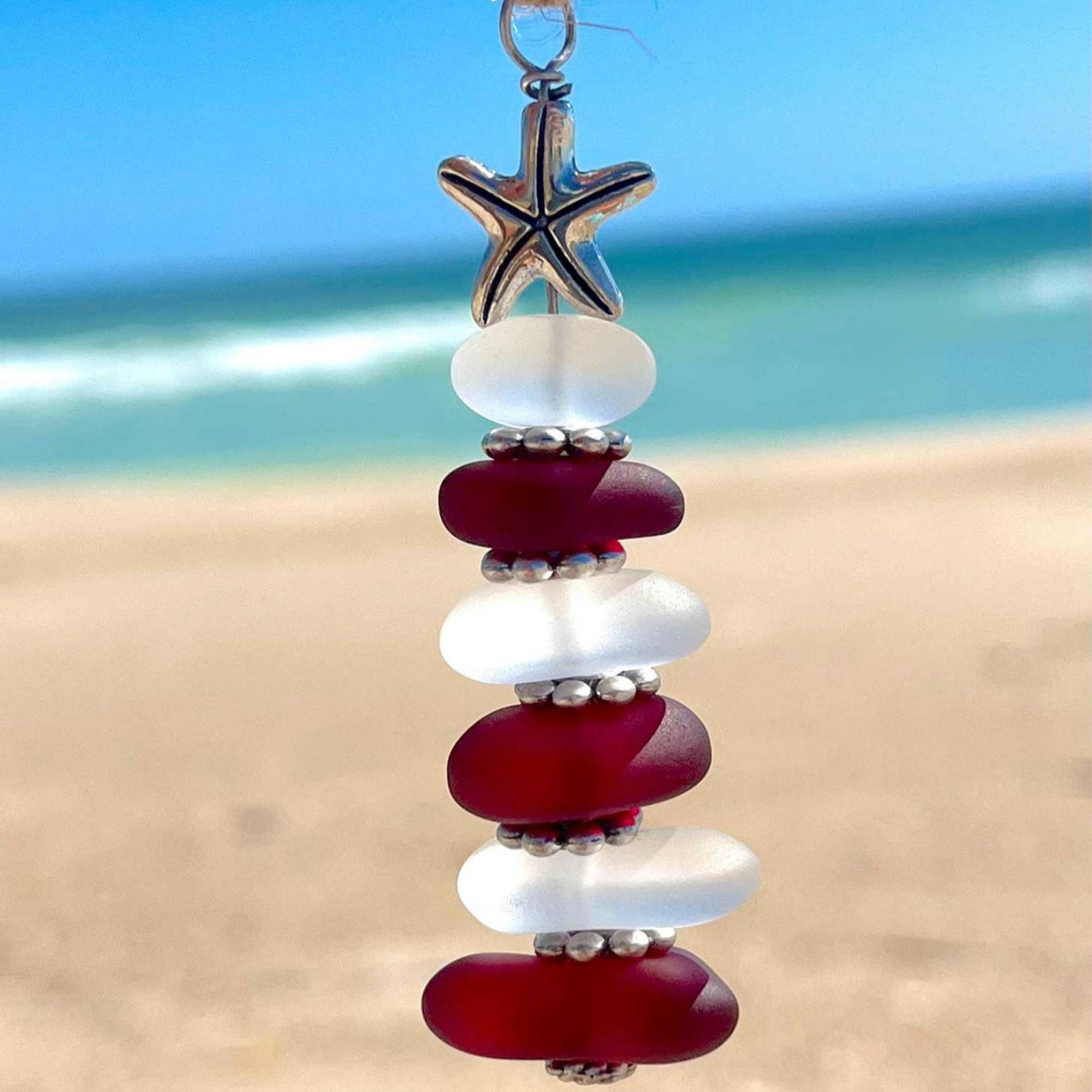 Christmas Sea Glass Ornaments  - Christmas Stocking Hanging 리뷰 및 가격