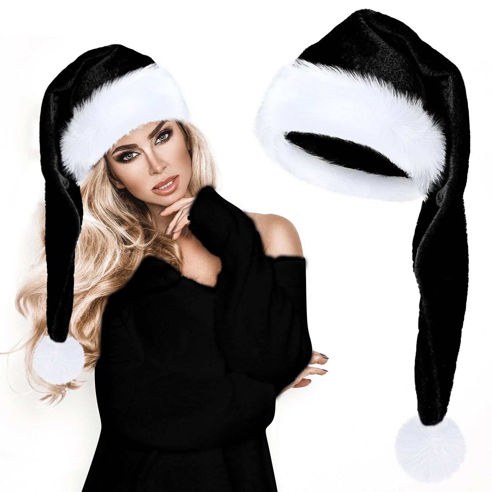 Long Plush Christmas Hat Red T - Santa Hat Plush 리뷰 및 가격
