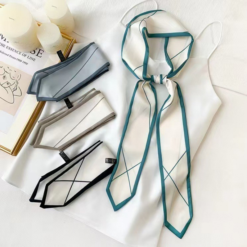Versatile silk scarf, thin, lo - Ribbon Bow Gift 리뷰 및 가격