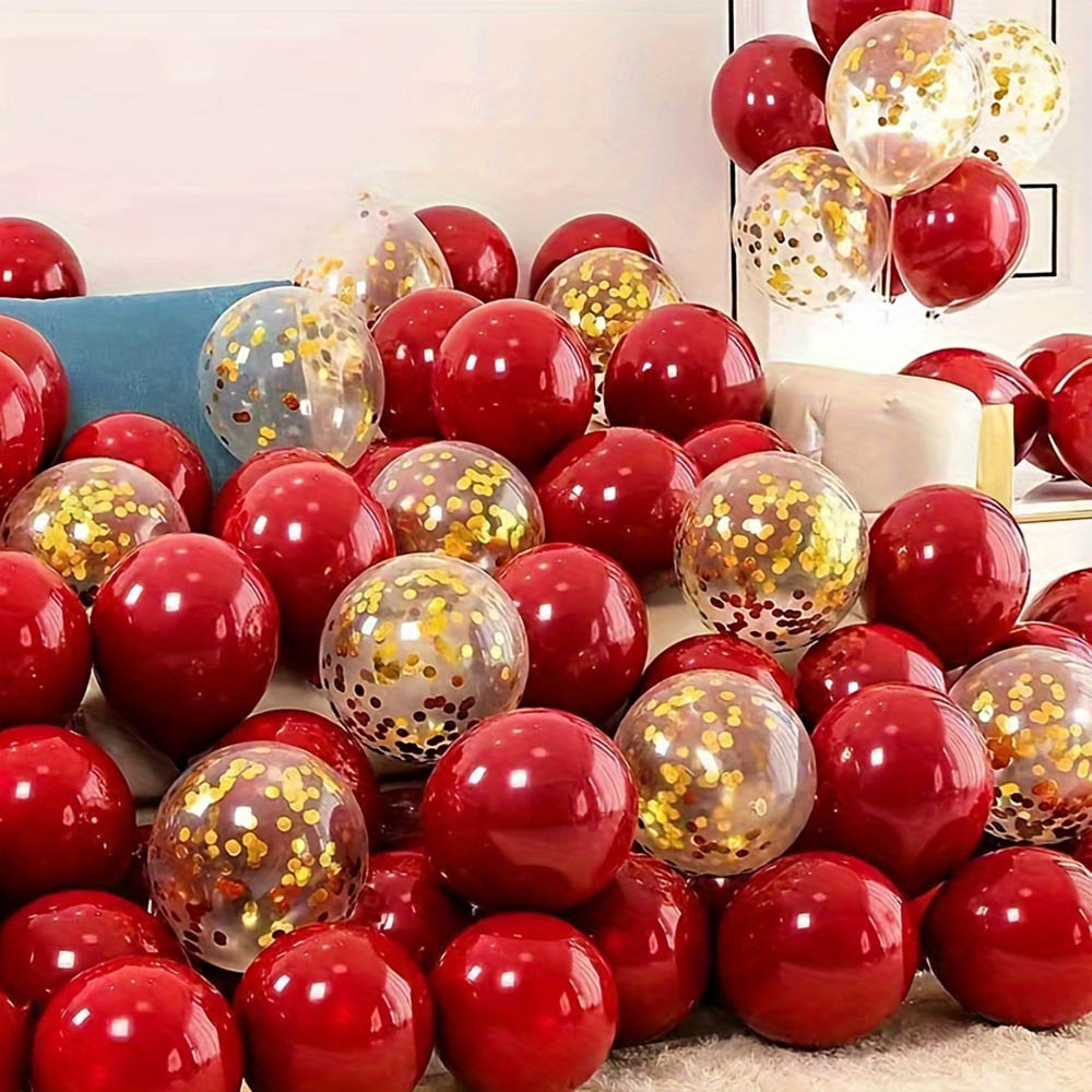 50pcs/pack Red Gold Balloon Ar - Tinsel Garland Decoration 리뷰 및 가격
