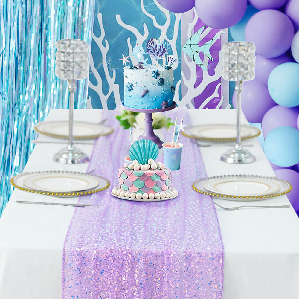 Mermaid Table Runner Iridescen - Christmas Table Runner 리뷰 및 가격