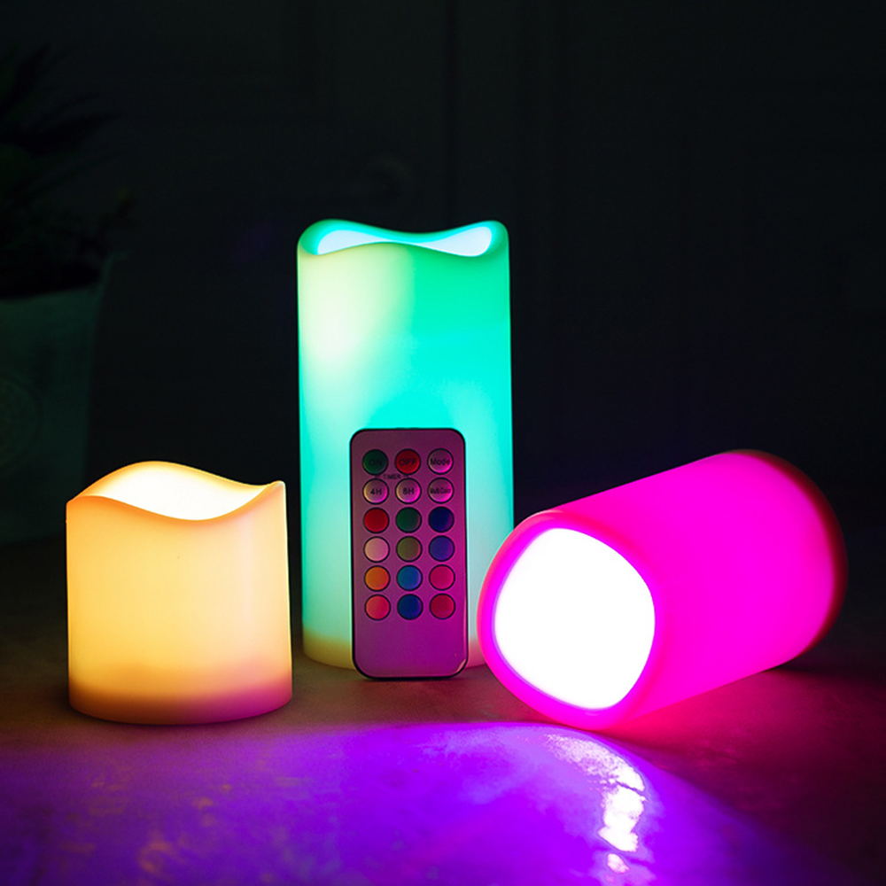 3pcs/ set LED Flameless Flicke - Holiday Candle Set 리뷰 및 가격