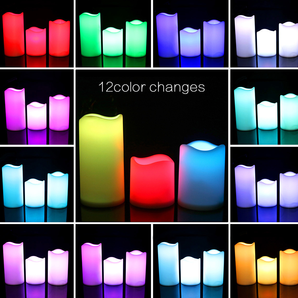 3pcs/ set LED Flameless Flicke - Holiday Candle Set 리뷰 및 가격