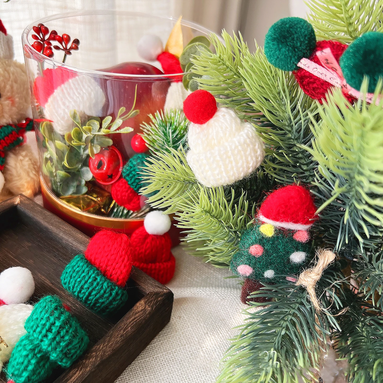 10/20pcs Mini Santa Hat & Scar - Santa Hat Plush 리뷰 및 가격