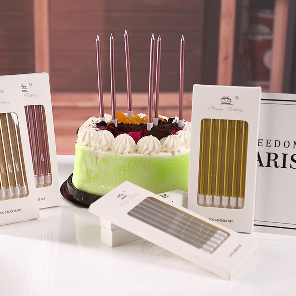 6/18pcs Metal Gold Silver Birt - Holiday Candle Set 리뷰 및 가격