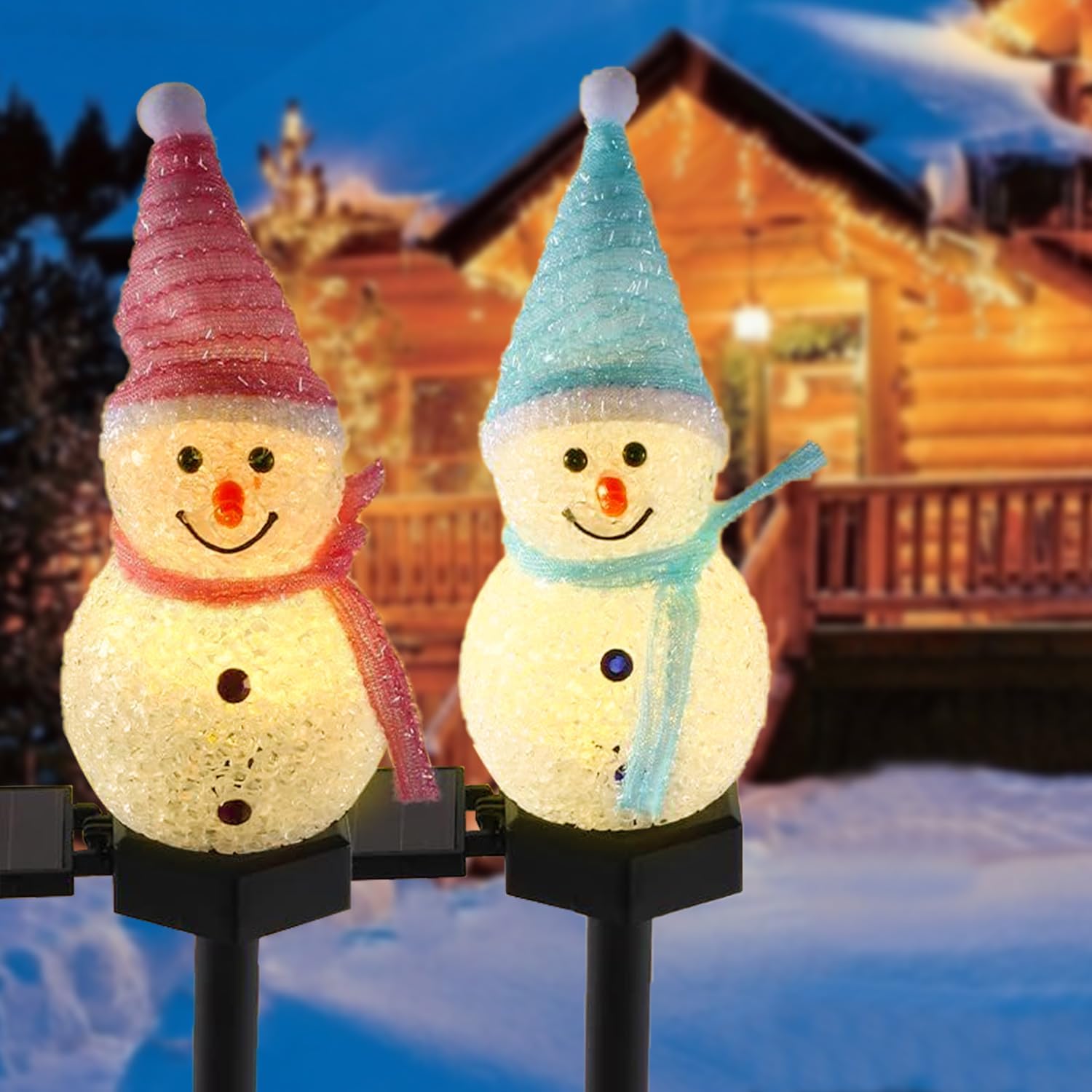 A set of four-piece solar snow - Christmas Lights Outdoor 리뷰 및 가격
