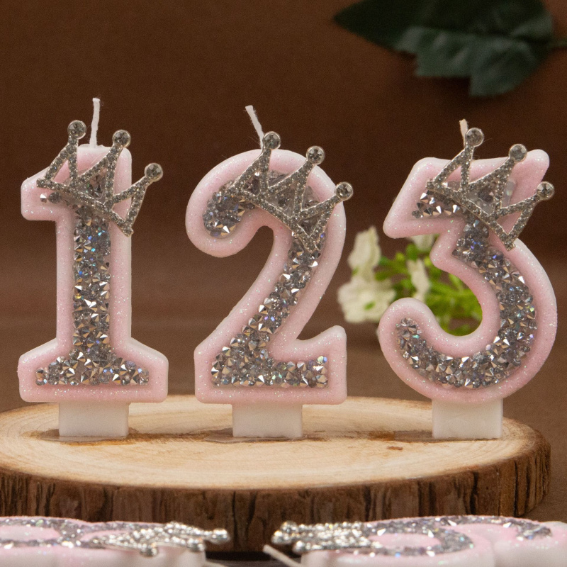 Digital Candles 0-9 Pink Silve - Holiday Candle Set 리뷰 및 가격