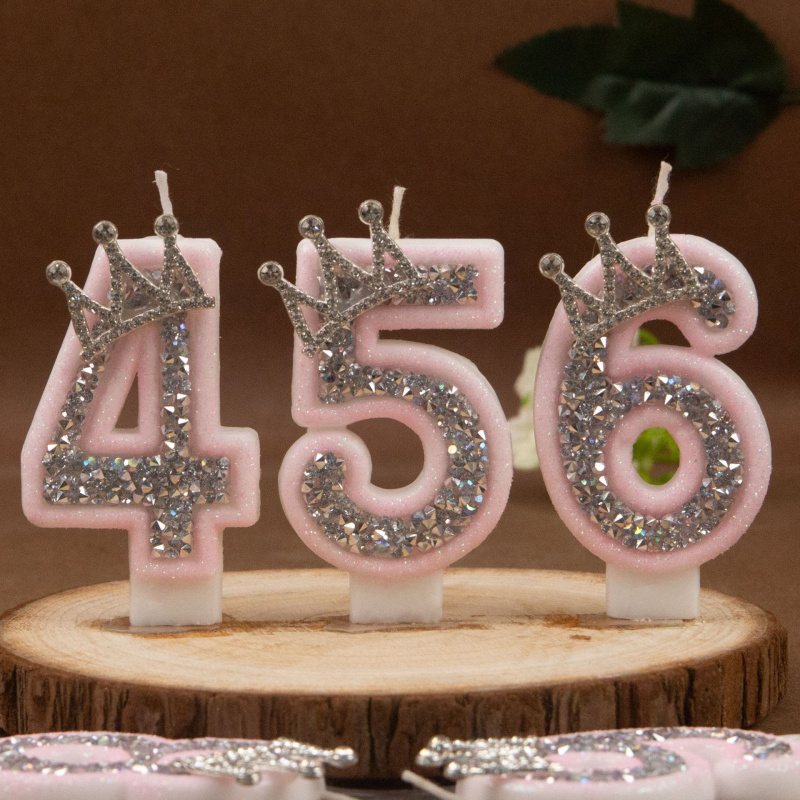 Digital Candles 0-9 Pink Silve - Holiday Candle Set 리뷰 및 가격