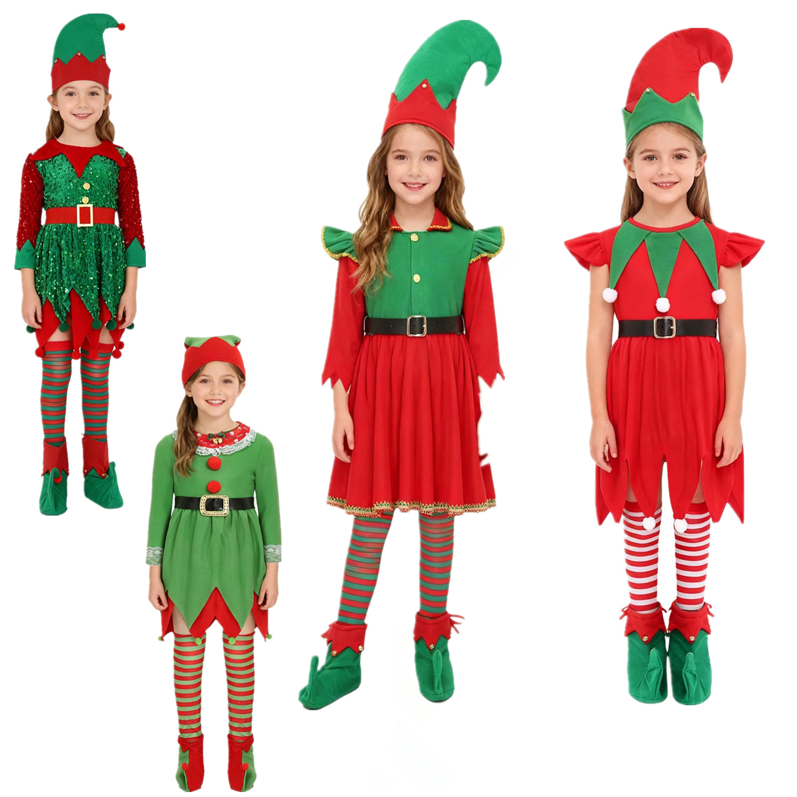 Elf Girl Christmas Costume San - Elf Costume Christmas 리뷰 및 가격