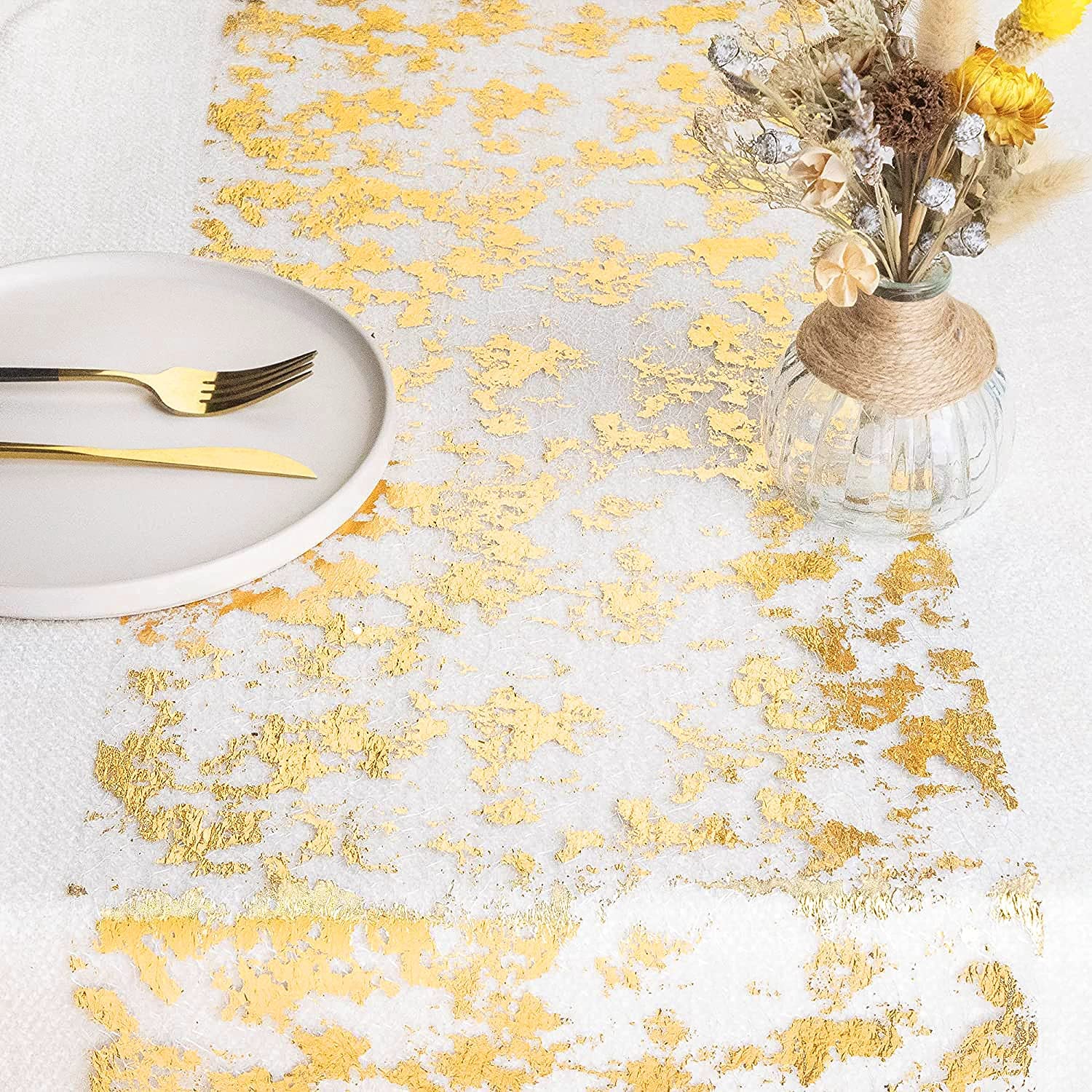 Sparkle Metallic Gold Thin Tab - Christmas Table Runner 리뷰 및 가격