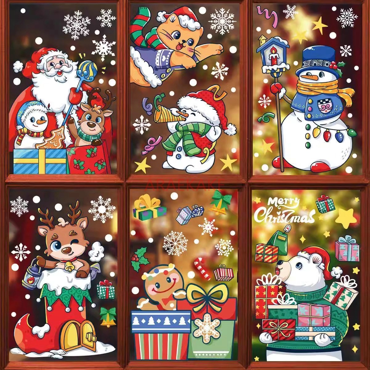 1set Snowman Static Window Sti - Snowflake Window Decal 리뷰 및 가격