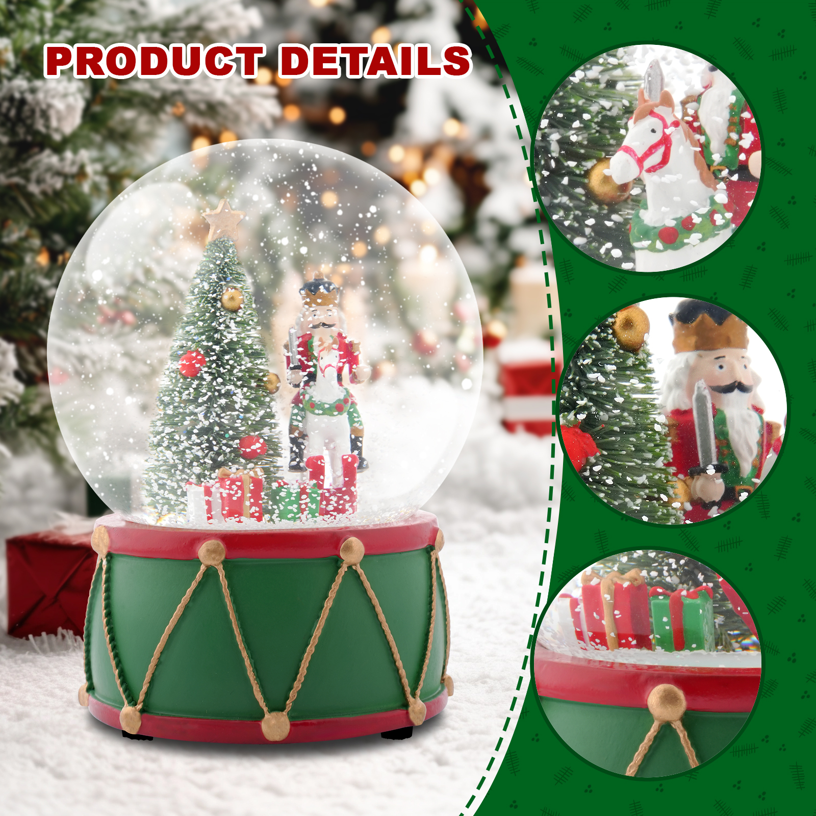 Christmas Music Snow Globe wit - Snow Globe Musical 리뷰 및 가격