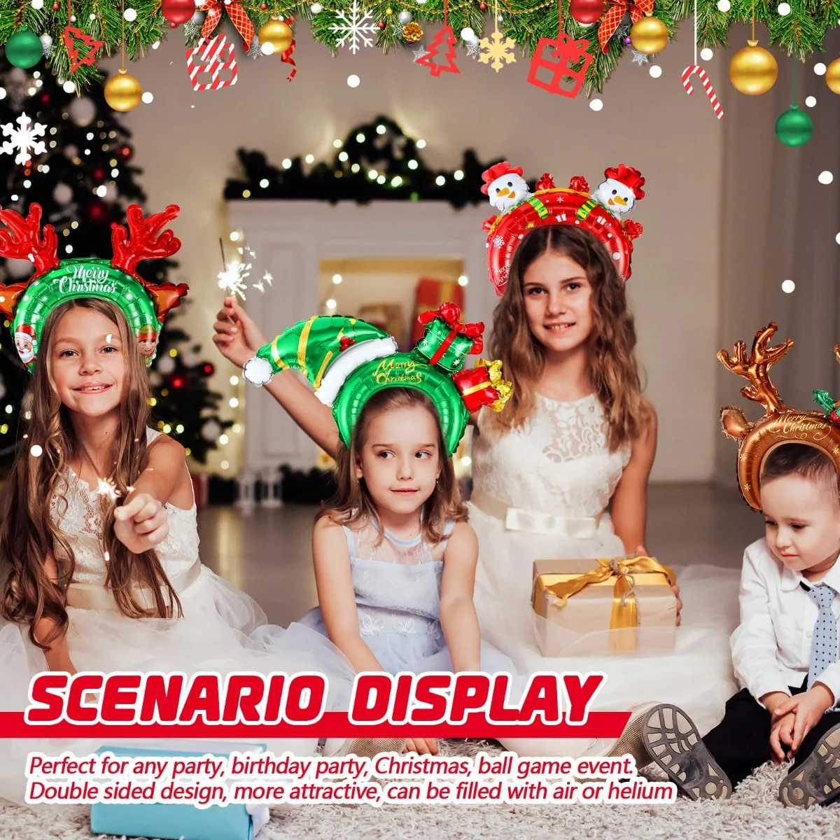 Christmas Inflatable Headbands - Reindeer Antlers Headband 리뷰 및 가격
