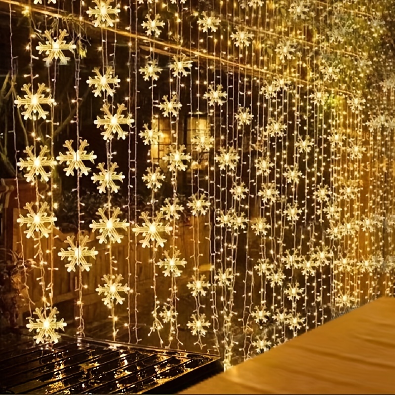 3m LED Snowflake Curtain Light - Led Fairy String Lights 리뷰 및 가격