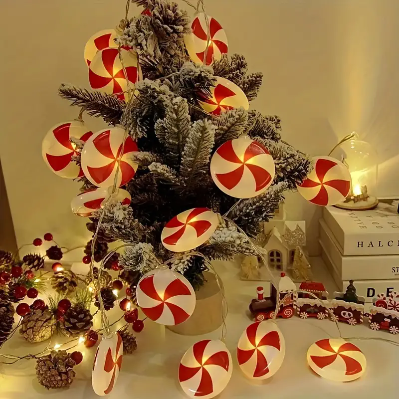 6m 40 LEDS Festive Candy Cane  - Led Fairy String Lights 리뷰 및 가격