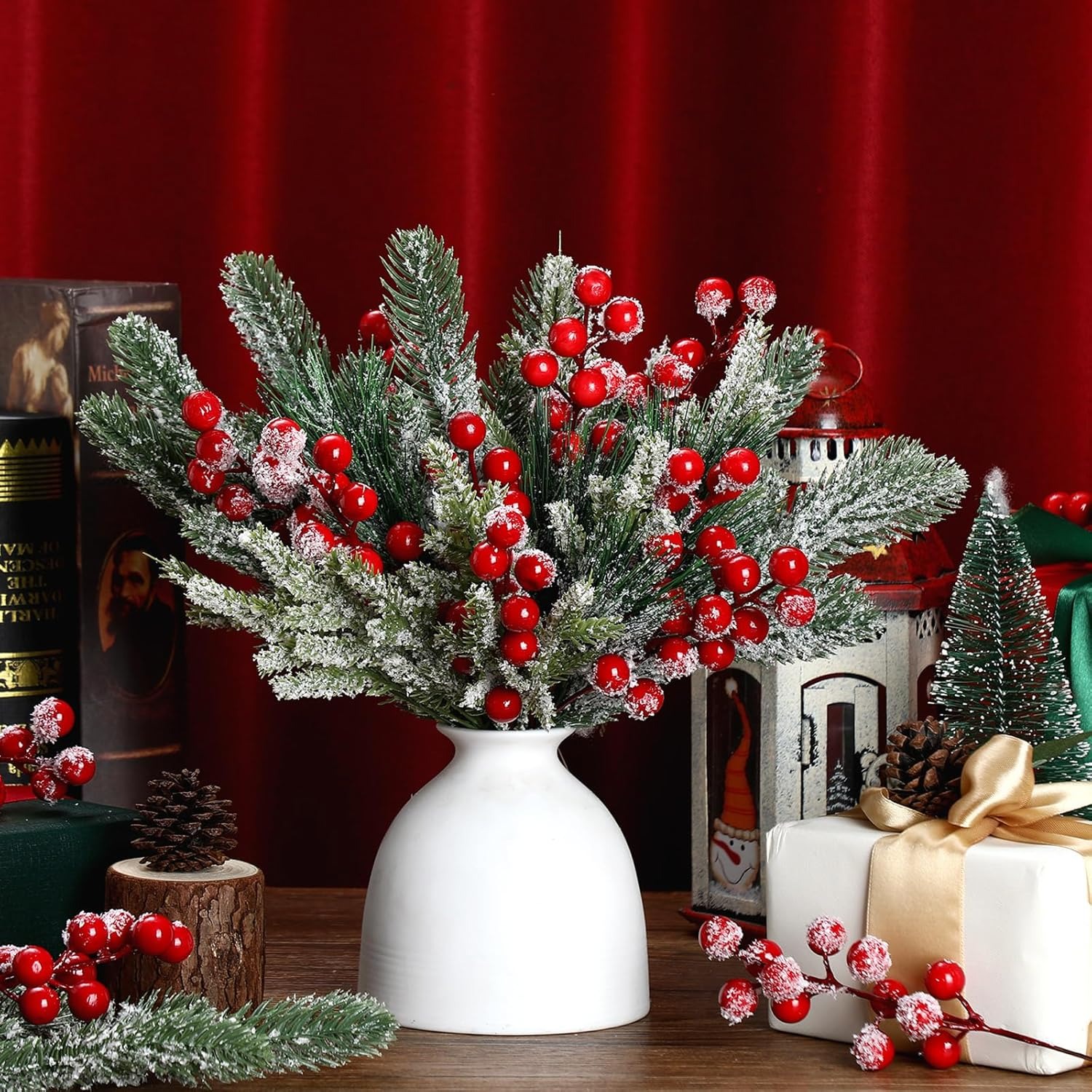 Artificial Snow White Pine Bra - Christmas Wreath Fake 리뷰 및 가격