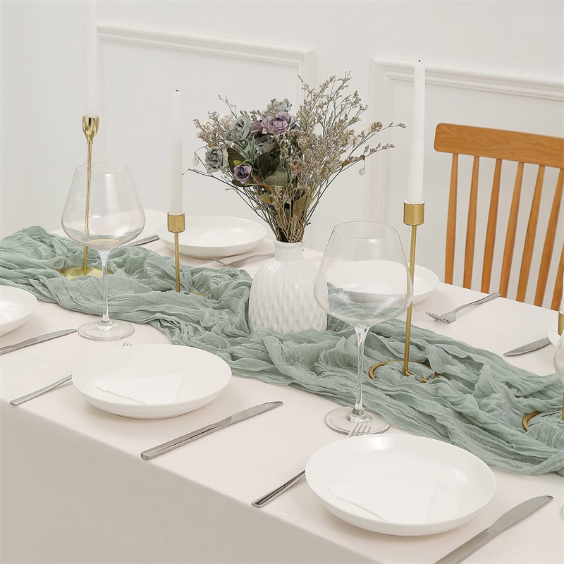 Semi-Sheer Gauze Wedding Party - Christmas Table Runner 리뷰 및 가격