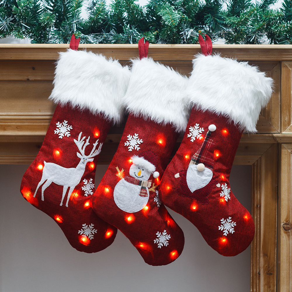 Christmas Socks With Led Light - Christmas Stocking Hanging 리뷰 및 가격