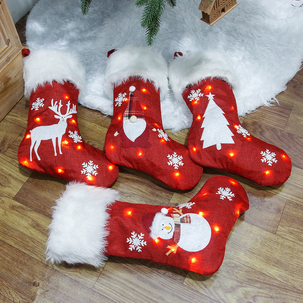 Christmas Socks With Led Light - Christmas Stocking Hanging 리뷰 및 가격